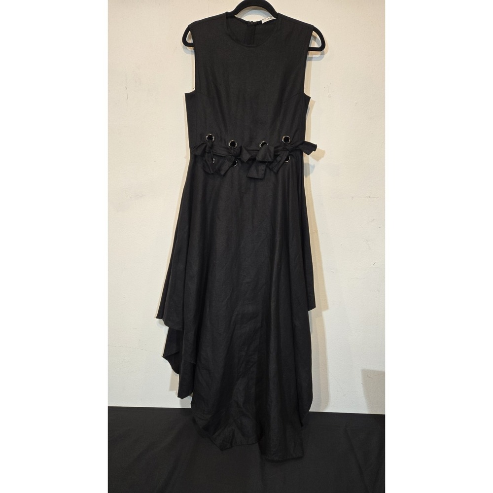 Lina. S Black Tie Waist Dress Dark Romantic Goth Boho